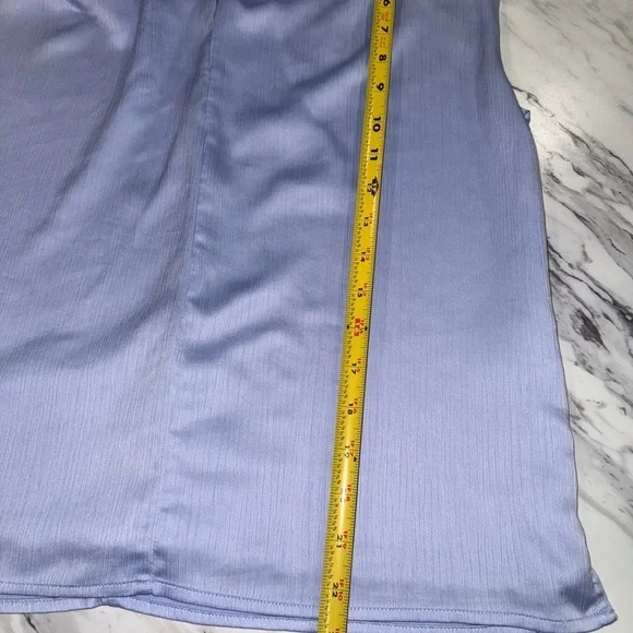 Nine West Light Blue Satin Top - Picture 8 of 10